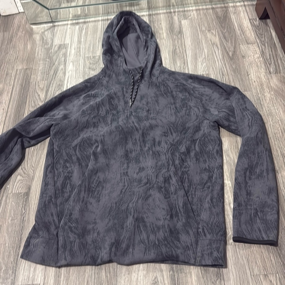 black pattern men's hoodie